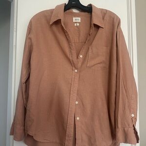 Salmon color - aritzia wilfred free Button-Up Shirt